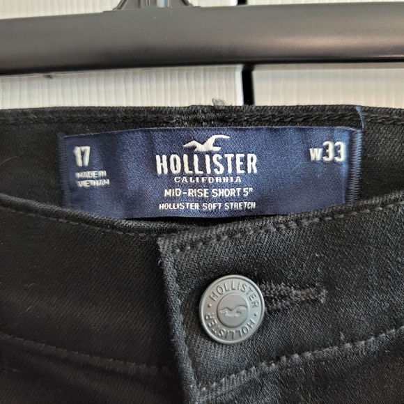 Hollister Mid Rise 5" Shorts, Women's, Black, Size 17 33w - Picture 6 of 6